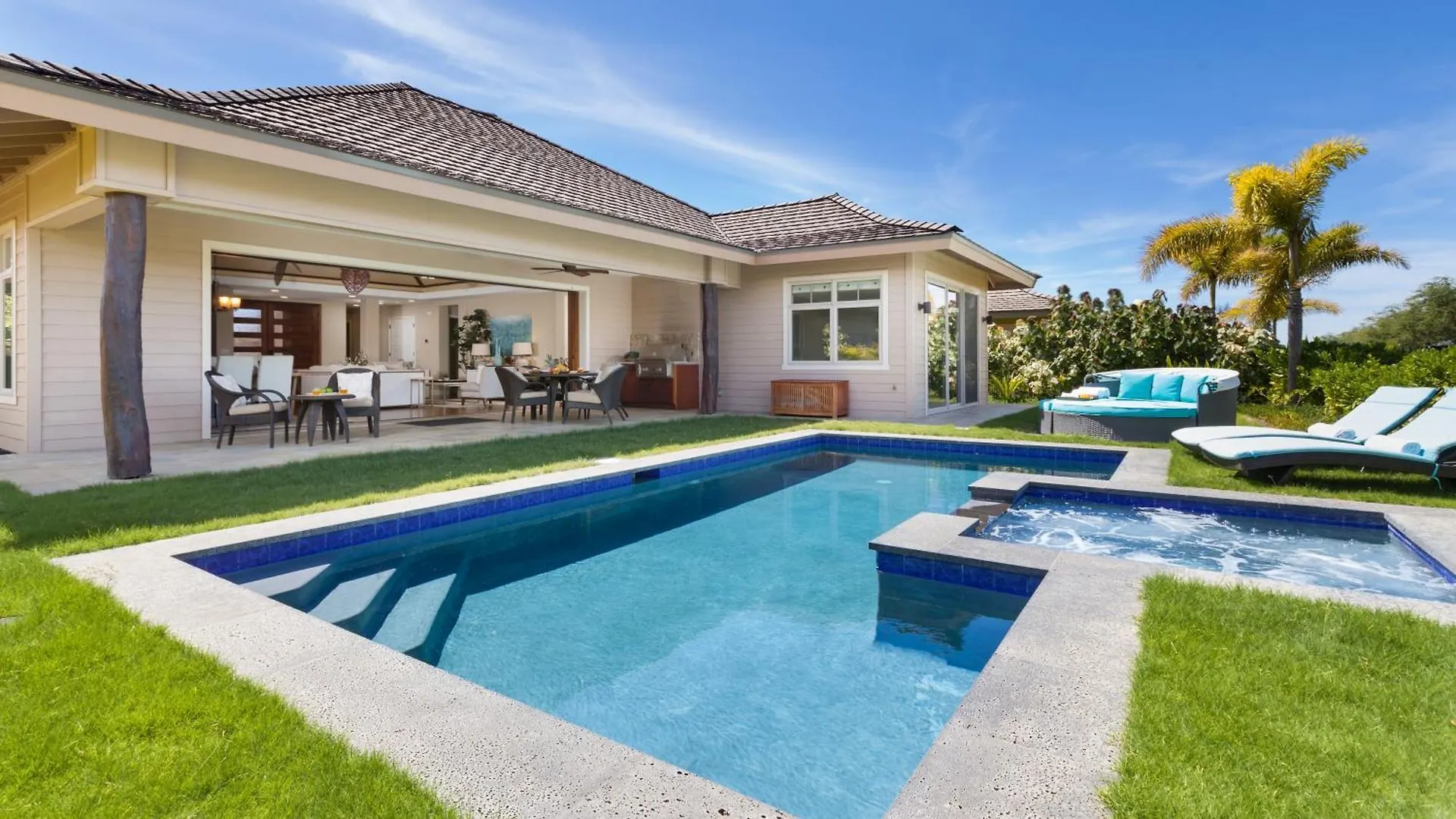 Blue Lagoon Single Level 4Br Kamilo Home With Pool And Cottage Waikoloa